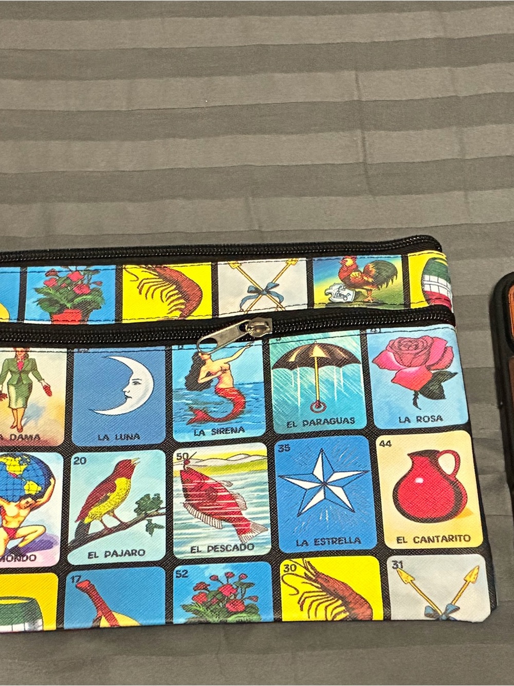 Colorful Card Game Print Zip Pouch - Multi-Color - Picture 2 of 3